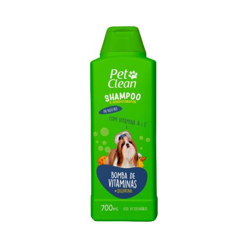 Shampoo e Condicionador Pet Clean Bomba de Vitaminas e Queratina 700ml 1