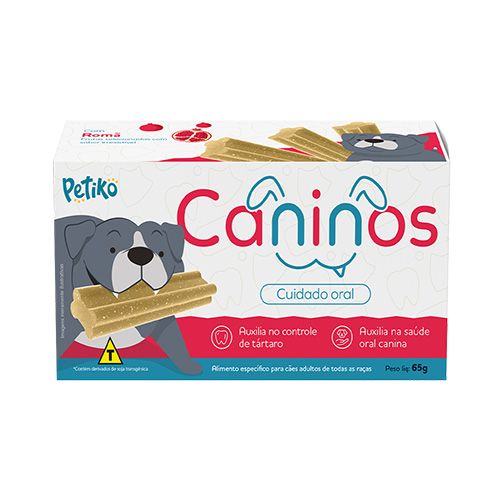 Snack Caninos Dental Care sabor Roma - 65g - Petiko 1