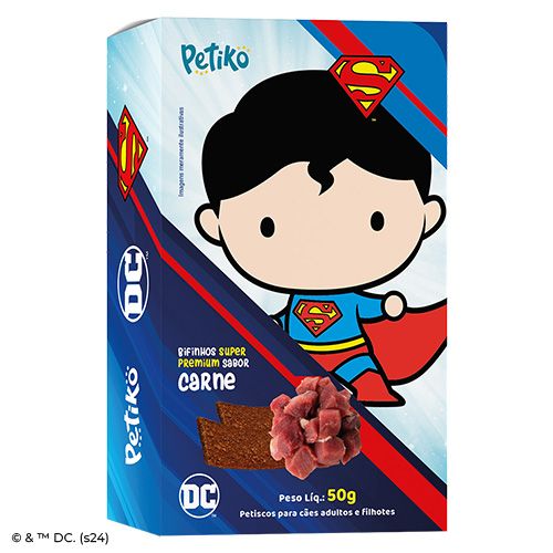 Petisco Justice League - Superman - Petiko - Sabor Carne - Cães - 50g