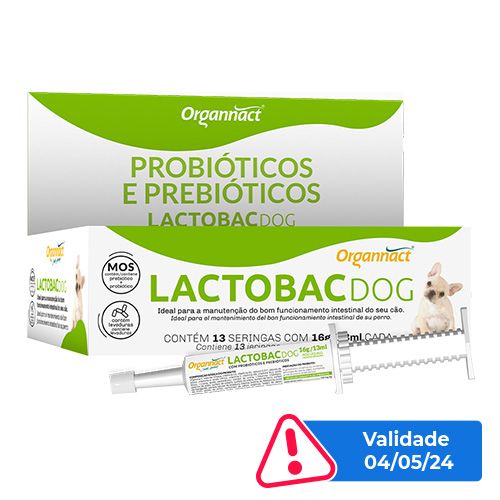 Suplemento Organnact Lactobac Dog - Cães - 16g