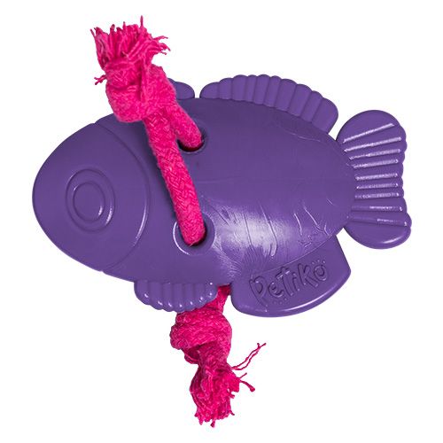 Brinquedo Mordedor de Nylon com Corda Marvin, o Peixe - Para Cães - Tam. P - Petiko