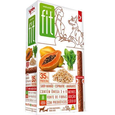 Stick Fit Mamao, Espinafre e Amaranto- 50gr - Cao- Spin Pet 1