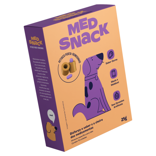 Petisco Porta Remedio - Med Snack - Sabor Carne - 25g - Cao 1