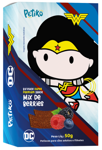 Bifinho - Justice League - sabor Mix de Berries - 50g - Petiko 1