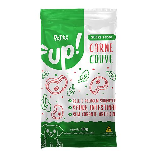 UP! sabor Carne com Couve - 50g - Petiko 1