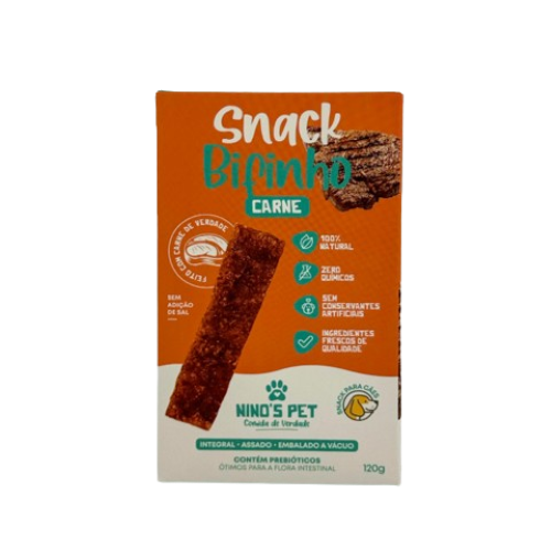 Petisco Snack Integral Sabor Carne Nino's Pet - Cães - 120g