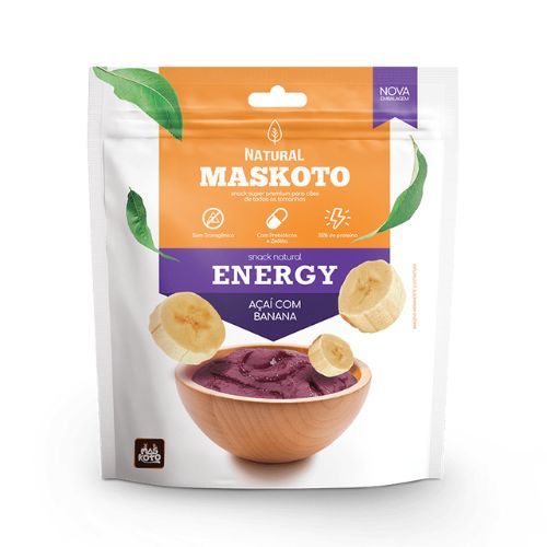 Petisco Snack Maskoto Energy Sabor Açaí com Banana - Cães - 60g