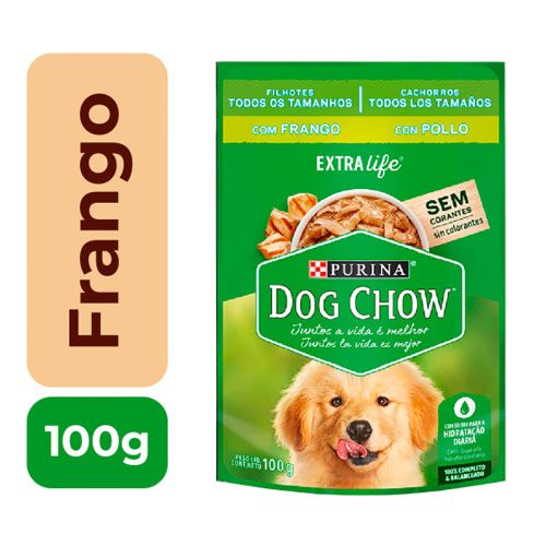 Ração Úmida Dog Chow Sabor Frango - Cães Filhotes - 100g