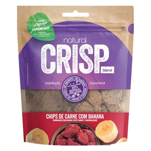 Petisco Natural Crisp Chips Sabor Carne com Banana - Cães - 100g