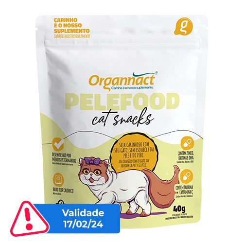 Suplemento Organnact Snacks Pelefood Cat - Gatos - 40g