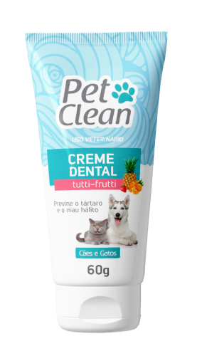 Creme Dental Pet Clean Sabor Tutti-Frutti - 60g 